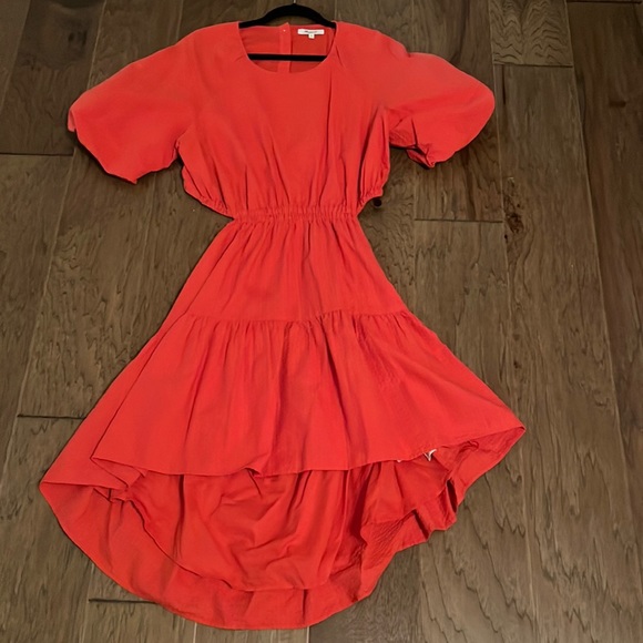 Madewell Dresses & Skirts - Madewell Seersucker Puff-Sleeve Cutout Mini Dress